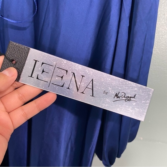 IEENA For Mac‎ Duggal Tied Keyhole Cold Shoulder Bishop Sleeve Gown Maxi Sz 4 - Picture 4 of 6